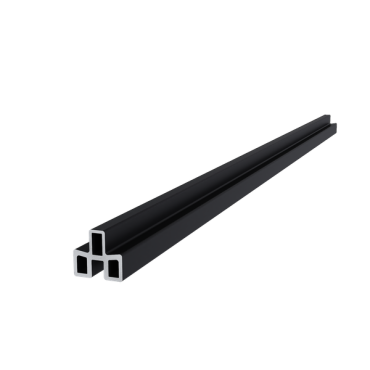 NewTechWood aluminium frameset t.b.v. triple schermplanken, zwart.