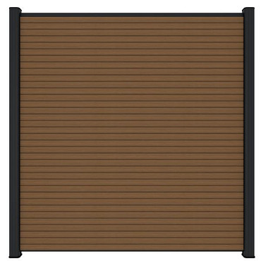 NewTechWood co-extrusie composiet scherm Triple, 180 x 180 cm, Teak.