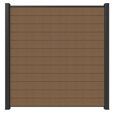 NewTechWood co-extrusie composiet scherm, 180 x 180 cm, Teak.