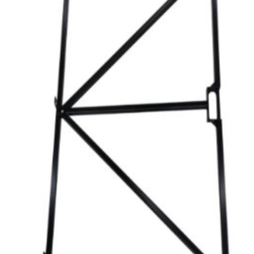 Poortframe verstelbaar met slotkast 100x180 cm zwart