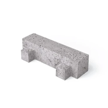 Betonklinker 40x10x10 cm met nok Grijs