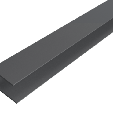WEO35-60 Alu F-profiel Ebony Black L-300cm 65x80mm - RAL9005