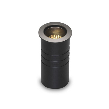 Peral | rond zwart grondspot | warmwit | 2 watt | OutdoorPro+ | 12 volt