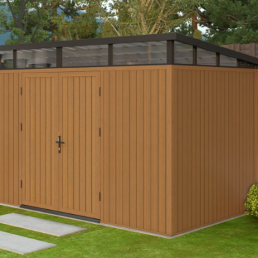 NewTechWood HKC berging 344x210x265cm Teak, dubbele deur