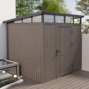 NewTechWood HKC berging 283x210x265cm Silver Gray, enkele deur