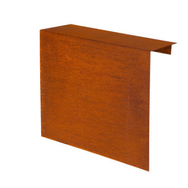 Overzetstuk corten muurelement recht 150x30x12,8 cm
