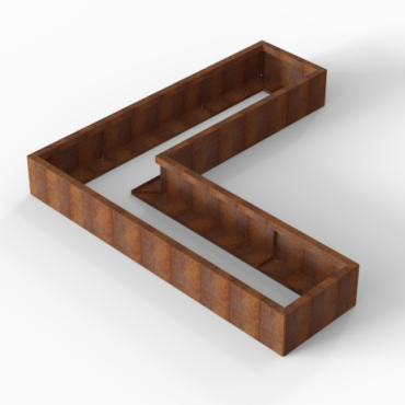 Bloembak corten Module+ L-vorm (diverse maten)