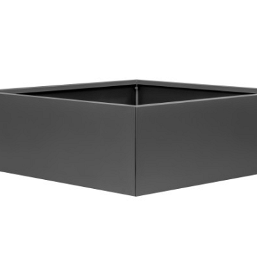 Bloembak vlak - ANTRACIET 120x120x40
