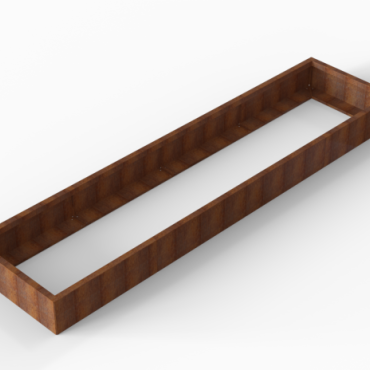 Bloembak corten Module+ 60x60x28 cm