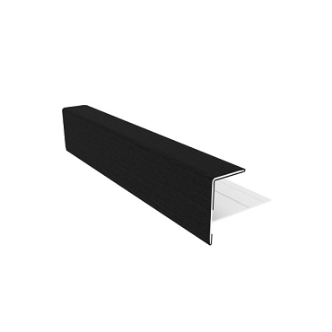 NewTechWood aluminium co-extrusie eindprofiel t.b.v. Castellation PRO, 5 x 5 x 300 cm, Ebony zwart.