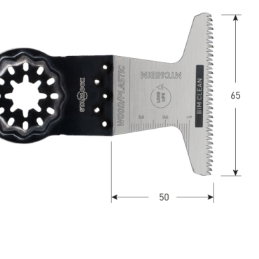 MTC65 BIM Hout/Plastic Starlock invalzaagblad 65x50