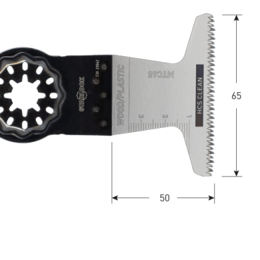 MTC65 HCS Hout/Plastic Starlock invalzaagblad 65x50