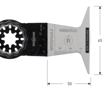 MTS65 BIM Hout/Metaal Starlock invalzaagblad 65x50