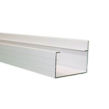 Vario aluminium bakgoot wit - 3 mtr