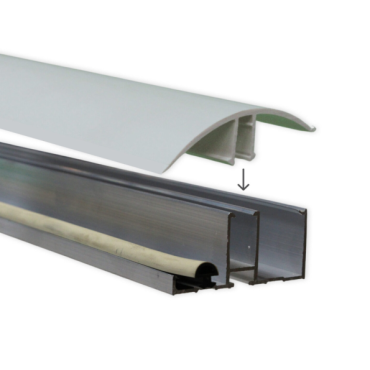 Vario aluminium zijprofiel incl. pvc kliklijst - 4 mtr