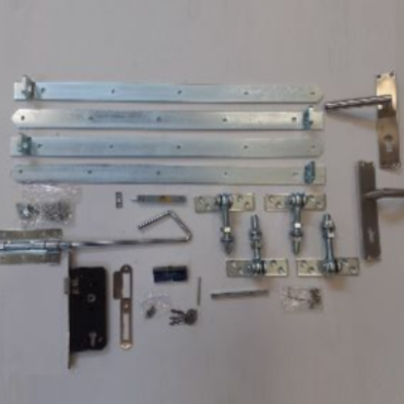 Set voor opgeklampte deuren - dubbel - galvanisch verzinkt