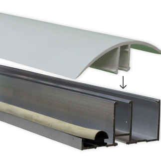 Vario aluminium zijprofiel incl. pvc kliklijst - 3,5 mtr