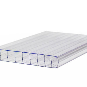 Polycarbonaat kanaalplaat 1 zijdig UV glashelder 4000 x 980 x 16mm