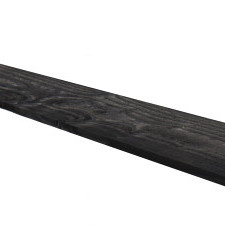 Douglas Zweeds rabat 1 zijde geschaafd, 1 zijde fijnbezaagd 1,1-2,7 x 19,5 x 300 cm, zwart gedompeld. (OP = OP)