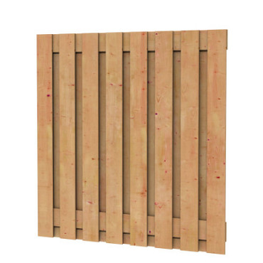 Douglas geschaafd plankenscherm 17-planks 18 mm, 180 x 180 cm, onbehandeld.