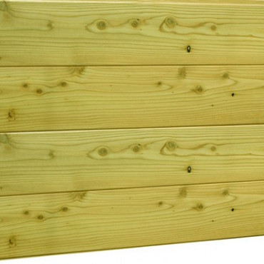 Scandinavisch vuren geschaafd blokhutprofiel 2,8 x 14,5 x 300 cm, groen geïmpregneerd.