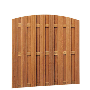 Hardhouten plankenscherm toog verticaal 180 x 170/180 cm.
