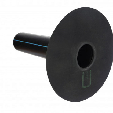 Dakdoorvoer onder uitloop doorsnede 63mm buisl.400mm slabbe afmeting Ø300mm