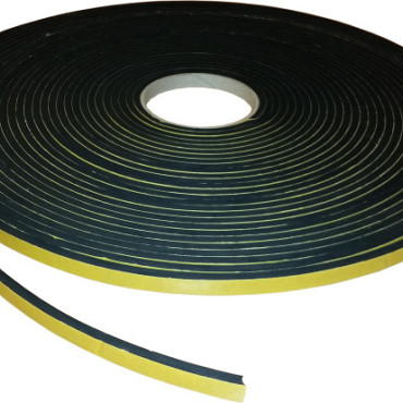 EPDM Afstandband Fiberon zwart comprimeerbaar 5x10mm rol á 20m