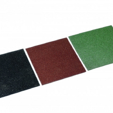Rubbertegel 50 x 50 cm dikte 2.5cm zwart