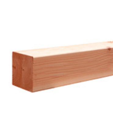 Douglas geschaafde paal duplo verlijmd 14 x 14 x 300 cm, onbehandeld.