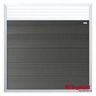 Forte composiet schuttingscherm antra/alu met trellis 180x180cm