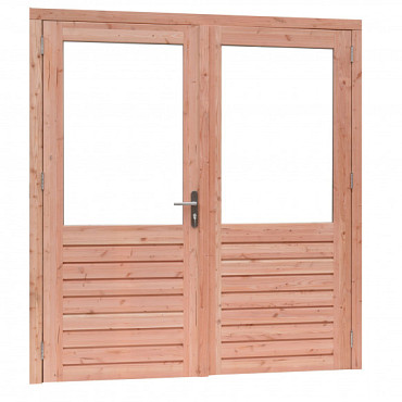 Douglas dubbele 6-ruits deur Prestige met dubbelglas, 202 x 221 cm, onbehandeld.