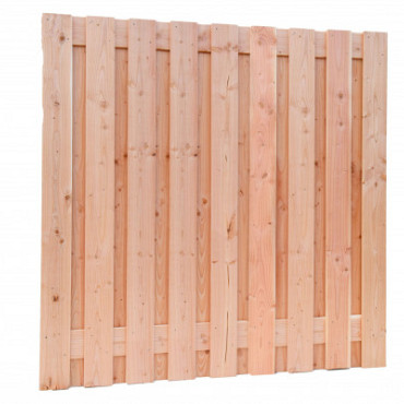 Douglas geschaafd plankenscherm 19-planks 16 mm, 180 x 180 cm, onbehandeld.