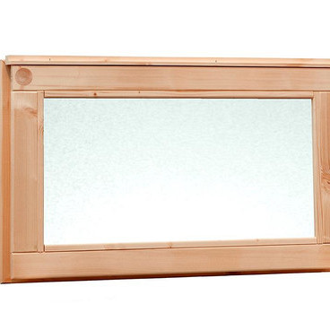 Douglas vast raam met melkglas, 72 x 40 cm, kleurloos geïmpregneerd.