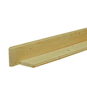 Scandinavisch vuren geschaafd dakbeschot 1,6 x 10 x 420 cm, groen geïmpregneerd.