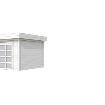 Topvision tuinhuis Bosuil 300x300 cm, wit gespoten.