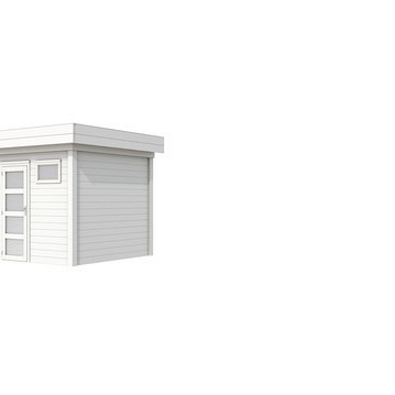 Topvision tuinhuis Kuifmees 250x250 cm, wit gespoten.