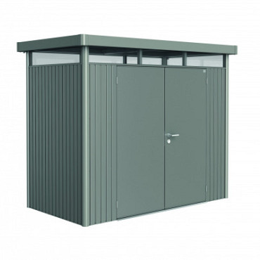 Biohort Berging Highline H1 kwartsgrijs metallic - dub. deur
