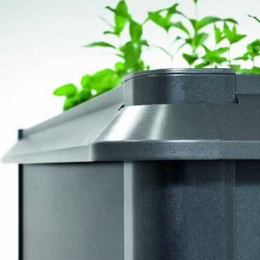 Bescherming tegen slakken t.b.v. Moestuinbox 102x53 cm kwartsgrijs metallic
