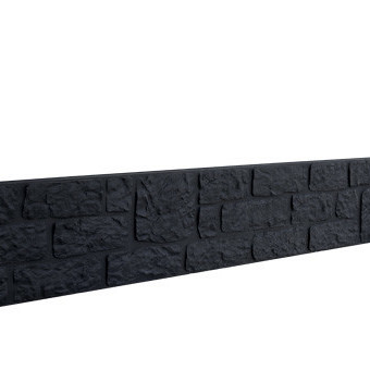 Betonplaat Rotsmotief 4,8 x 26 x 184 cm, antraciet ongecoat