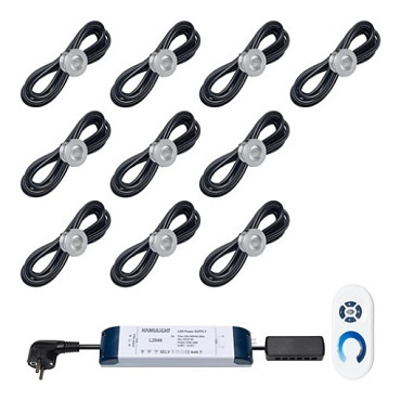 Verlichtingsset Amsterdam 10 spots t.b.v. Ultraline en Designline overkapping