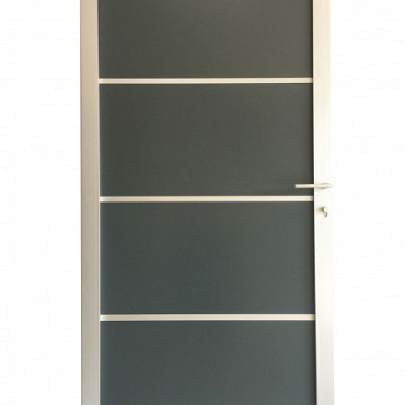 Aluminium/ composiet deur donkergrijs 90x180cm geanodiseerd