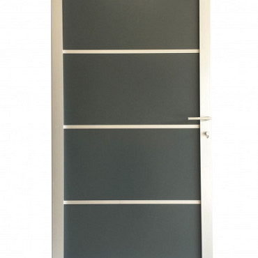 Aluminium/ composiet deur donkergrijs 90x180cm geanodiseerd