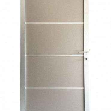Aluminium/ composiet deur zilvergrijs 90x180cm geanodiseerd