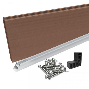 Zelfbouwset Forte bruin aluminium geanodiseerd 90x180cm