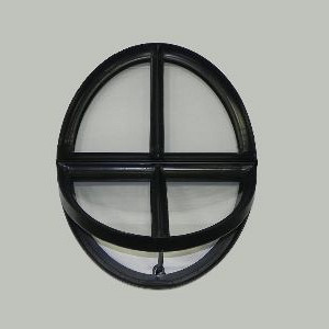 Ossenoog openklapbaar raam 51x64 cm zwart gecoat