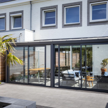 Overkapping Trendline glas 500x350 cm (bxd) ral 7016LC antraciet