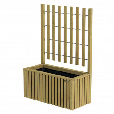 Trellis bloembak Elan 130 Excellent 130x89x42 cm Vuren groen geimpregneerd.
