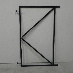 Verstelbaar poortframe 100-155 cm - Zwart gepoedercoat