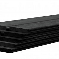 Betowood scherm douglas inclusief afdekkap 187 x 224 cm, zwart geïmpregneerd.